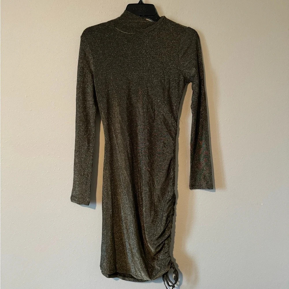 NWT N:philanthropy Black & Gold shimmer dress medium